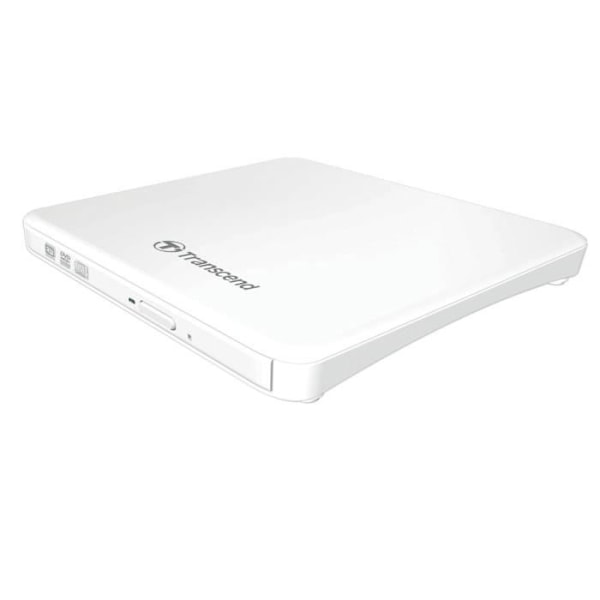 Ekstern DVD-brænder - Transcend - TS8XDVDS-W - USB - Hvid - Kompatibel med CD/DVD Hvid