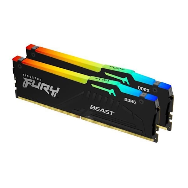 RAM KINGSTON 64GB DDR5 6400MT/s CL32 DIMM sæt med 2 FURY Beast RGB EXPO