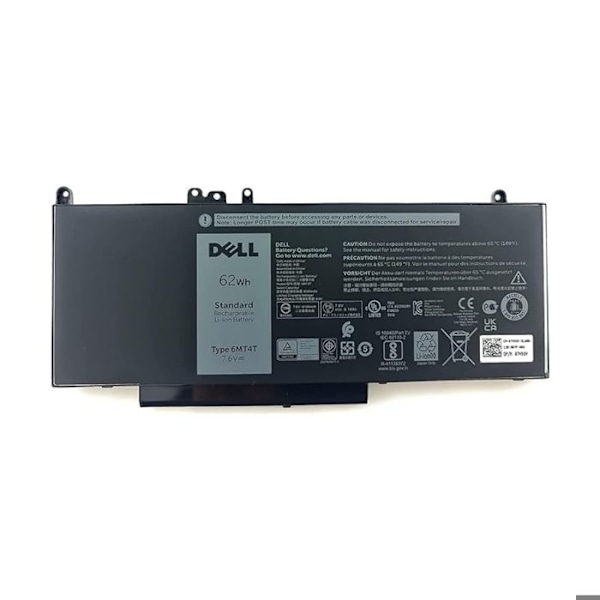 Lithium-Ion batteri - DELL - 451-BBUQ - 62 Wh - Genopladeligt - Kompatibel med bærbar computer