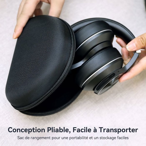 VEATOOL Bluetooth-hörlurar med brusreducering och ANC-teknik, Impeccable ljud, Inbyggd mikrofon, Överörat, Fällbar Svart