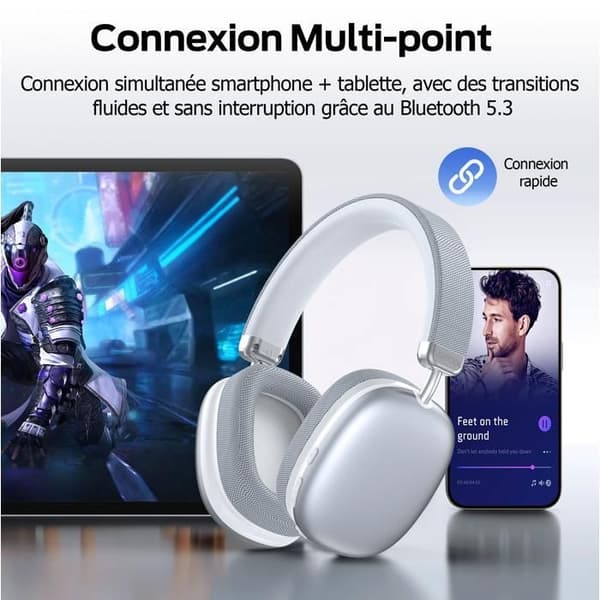 Trådlösa Bluetooth-hörlurar - VEATOOL - BT1632 - Bluetooth 5.3 - 40h batteritid - IPX5 Pengar
