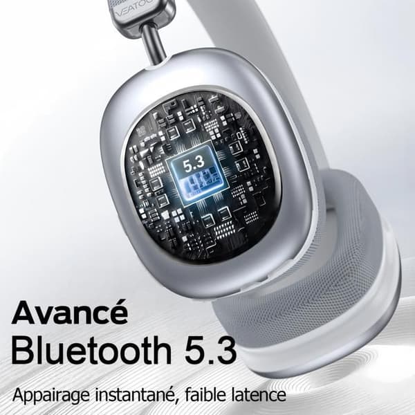 Trådlösa Bluetooth-hörlurar - VEATOOL - BT1632 - Bluetooth 5.3 - 40h batteritid - IPX5 Pengar