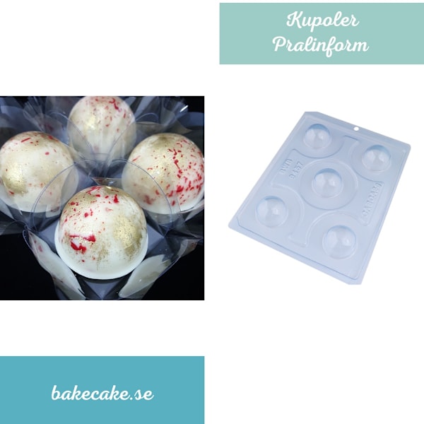 Pralinform Kupol Chokladform - BWB 9457 - Special 3 Part Mold Transparent