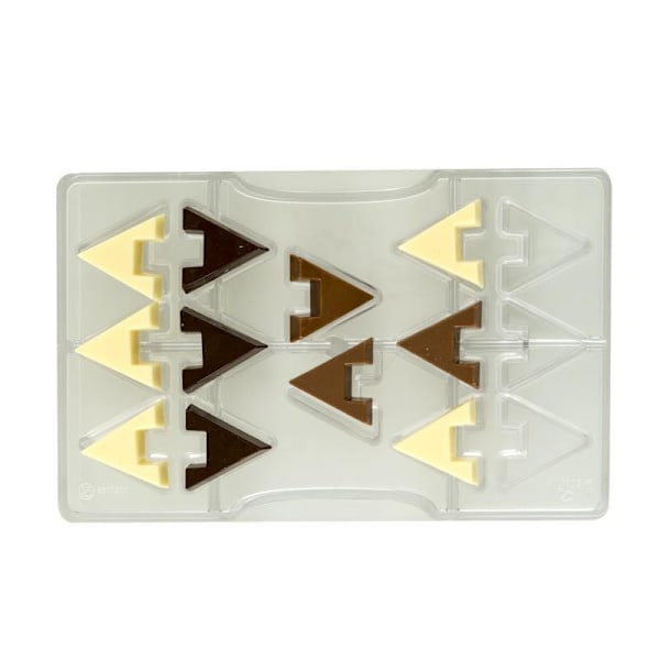 Interlocking Trianglar Pralinform 6st Polykarbonat - Decora multifärg