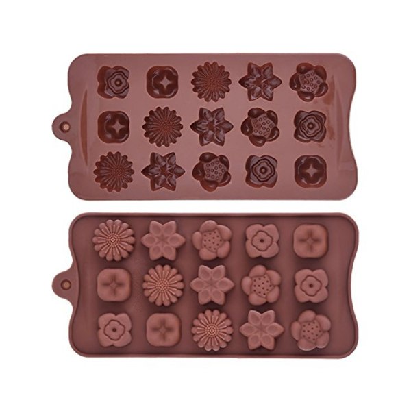 Blommor Silikonform Chokladform Pralinform Form Praliner - BakeCake multifärg