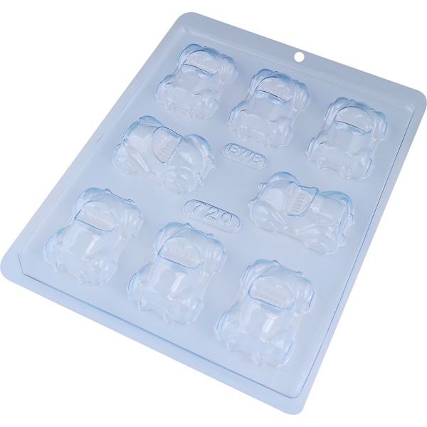 BWB Simple Mold - Carrinho 720 - Pralinform Chokladform Bilar Transparent