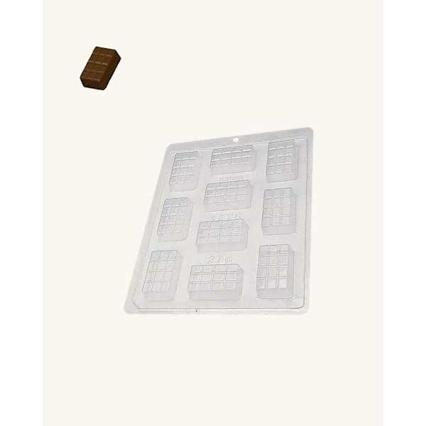 BWB 1275 - Pralinform Chokladform Liten Chokladkaka 12st - Simple Mold Transparent