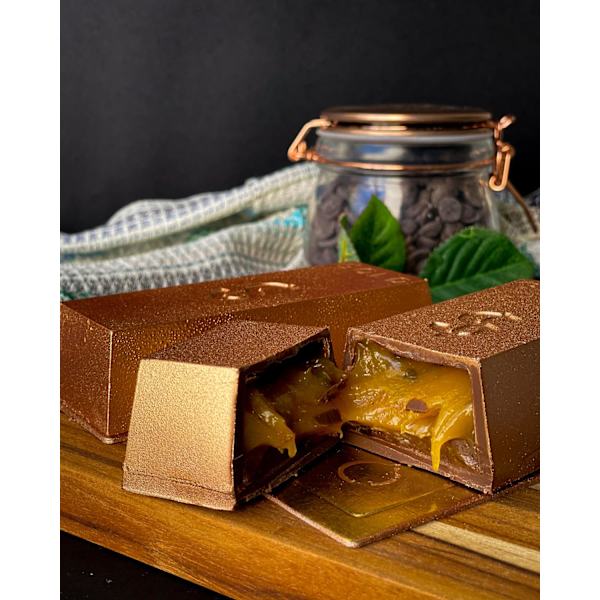 Pralinform Dollar Guld Block - Chokladform - BWB 9906 - Special 3 Part Mold Transparent