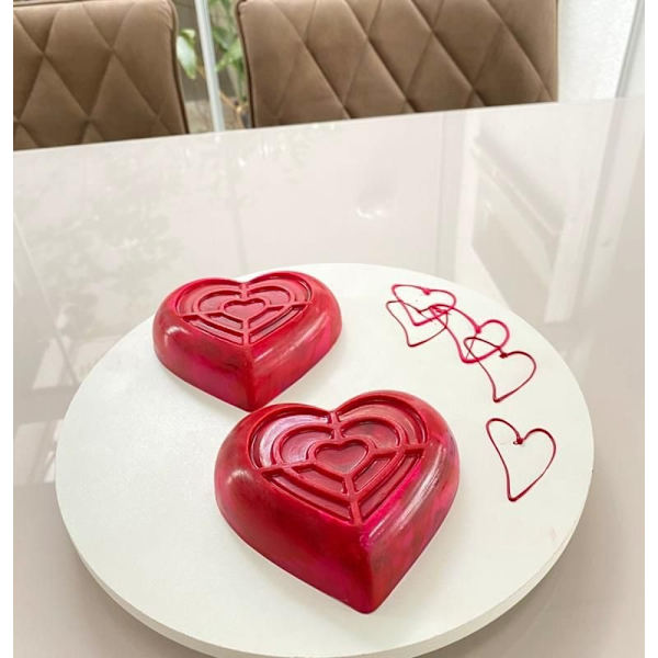 Pralinform Hjärta Chokladform - BWB 9633 - Special 3 Part Mold Transparent