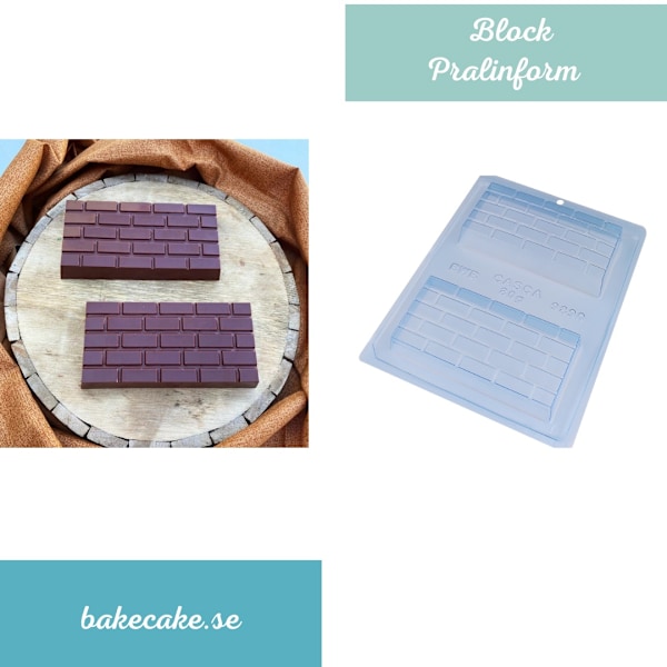 Pralinform Block Chokladform - BWB 9890 - Special 3 Part Mold Transparent