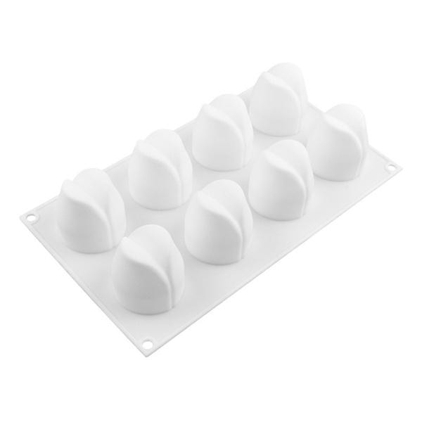 Tulpan Blomma Silikonform Mousseform Chokladform Pralinform Vit