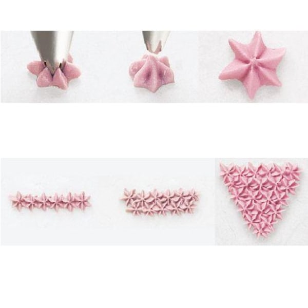 Wilton Dekorations tyll #016 Open Star Carded Vit