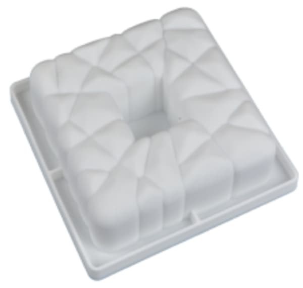 3D Fyrkant SIlikonform Mousseform multifärg