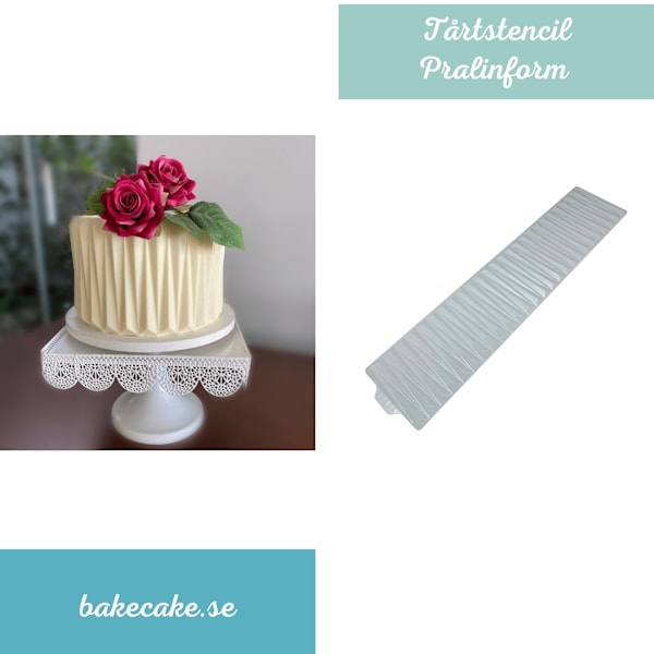 Pralinform Tårtstencil Delicate Wrinkle - BWB 10144 - Special 3 Part Mold Transparent