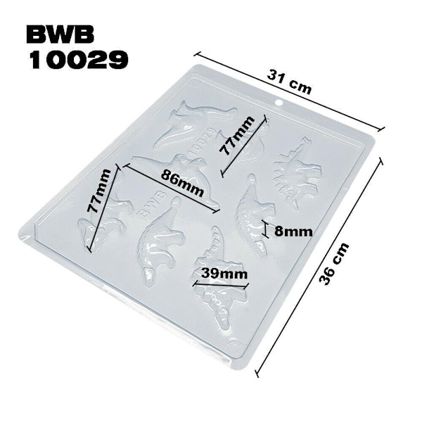 Pralinform Dinosaurier Chokladform- BWB 10029 Transparent