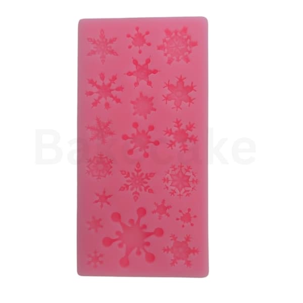 Snöflinga Silikonform för Fondant – Bakecake Rosa