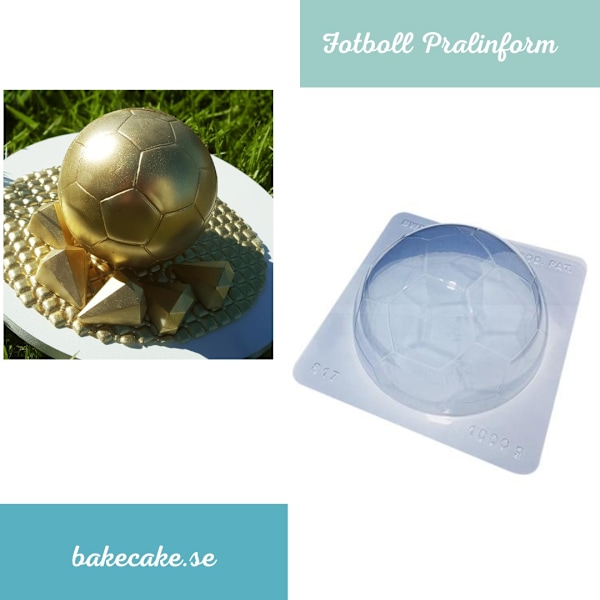 Pralinform Fotboll 1kg - Chokladform - BWB 817 - 3 Part Mold Transparent