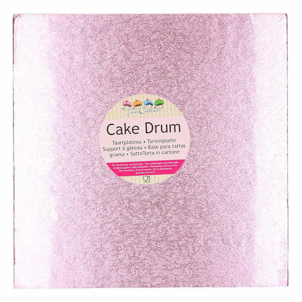 FunCakes Cake Drum Square 30,5cm -Pink- Rosa