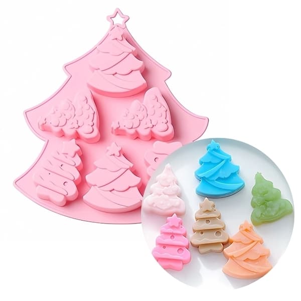 Julgran Silikonform  - Bakecake Rosa