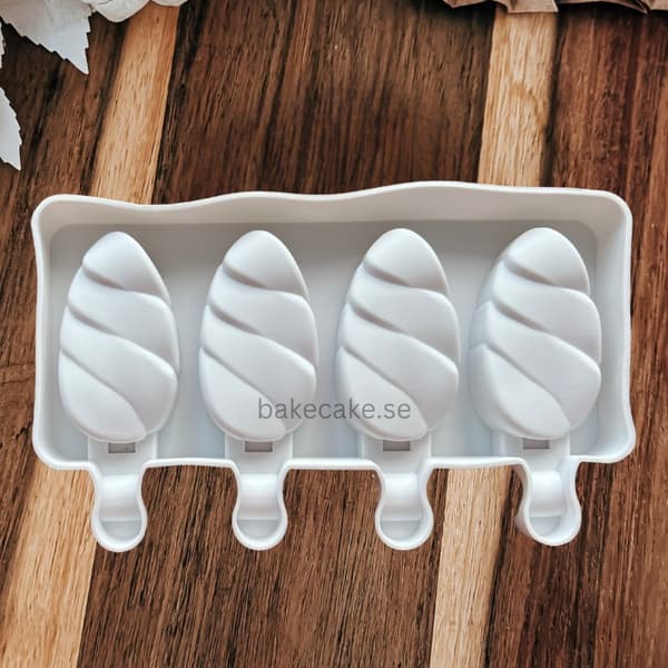 Popsicle & Cakesicle Silikonform – Perfekt för Glass & Desserts Vit