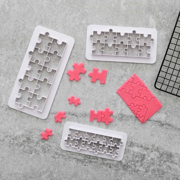 Pussel Utstickare 3-Pack | Puzzle Vit