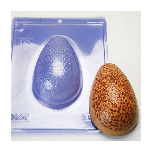 Pralinform Mönstrat Ägg - BWB 9340 - Special 3 Part Mold Transparent