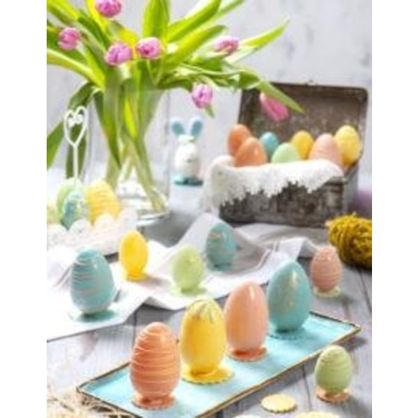 Chokladägg 4st Ägg Polykarbonat Chokladform - Decora multifärg