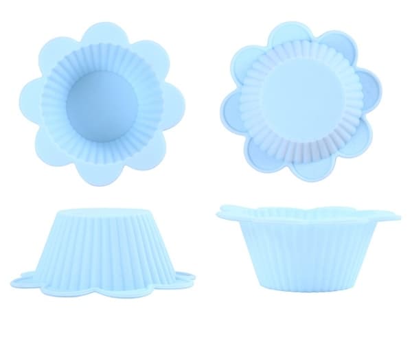 Muffinsformar i Silikon Blommor 6-Pack multifärg
