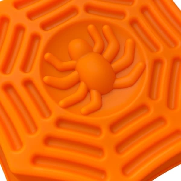 Halloween Silikonform Spindelnät - Stor Bakform Orange