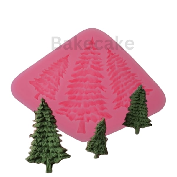 Julgran Silikonform för Fondant – Bakecake Rosa