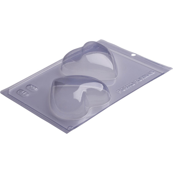 Pralinform Hjärta 200g - Porto Formas 41 - Special 3 Part Mold Transparent