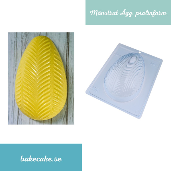 Pralinform Mönstrat Ägg 500g Chokladform - BWB 9331 - Special 3 Part Mold Transparent