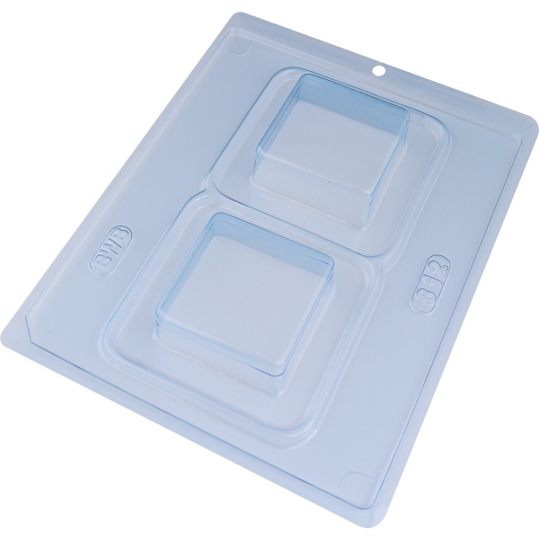 Pralinform Fyrkant Chokladform - BWB 812 - Special 3 Part Mold Transparent
