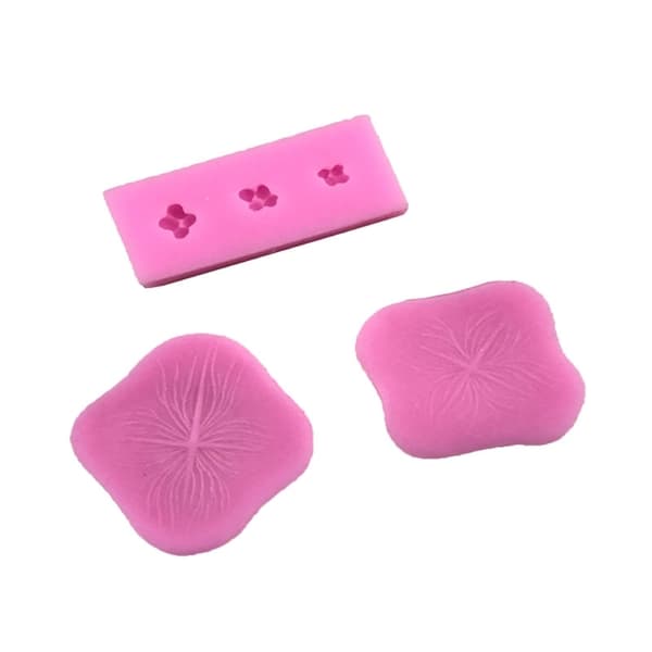 3st Hydrangea Set Veiner Silikonform Blommor Fondant Rosa