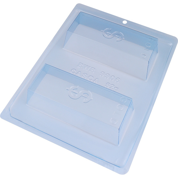 Pralinform Dollar Guld Block - Chokladform - BWB 9906 - Special 3 Part Mold Transparent