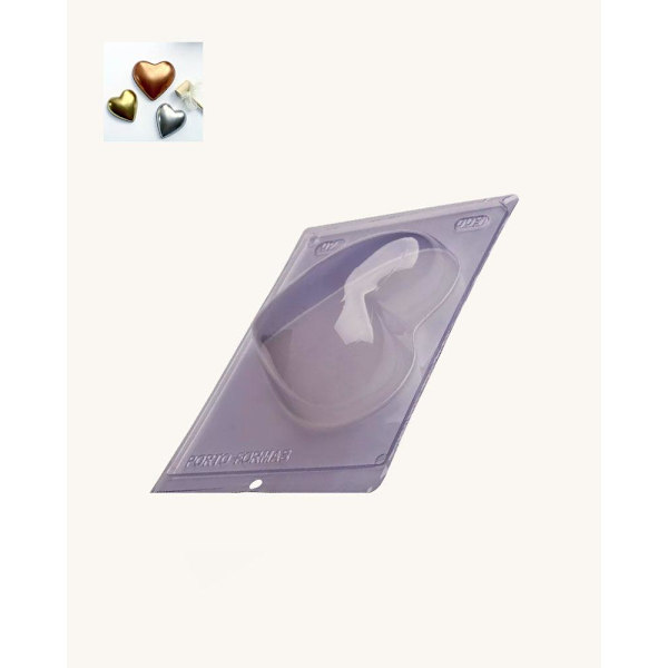 Pralinform Hjärta Chokladform - Porto Formas 40 - Special 3 Part Mold Transparent