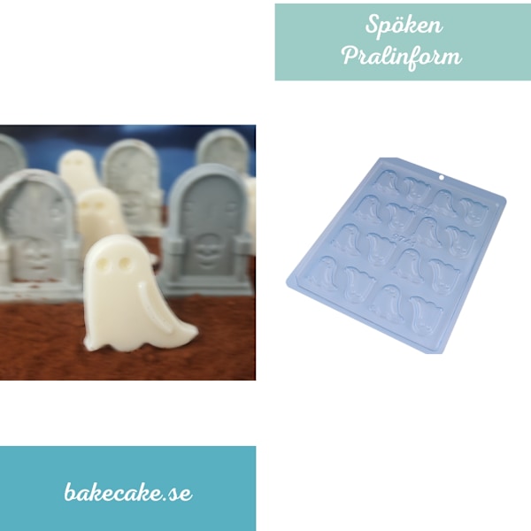 Pralinform Spöke Chokladform - Halloween - Ghost - BWB 9741 Transparent