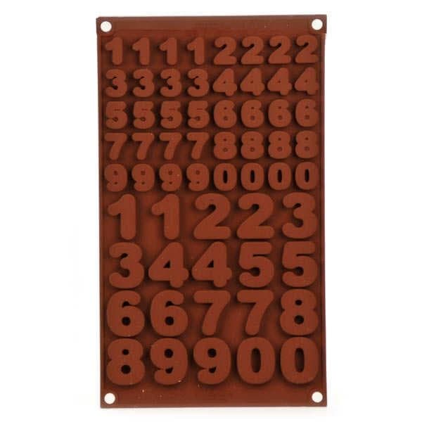 Stora Siffror 1-9 SIlikonform Chokladform Pralinform Choklad Gjutform Bakform multifärg