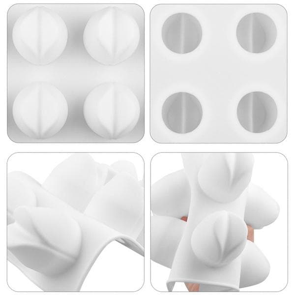 Tulpan Blomma Silikonform Mousseform Chokladform Pralinform Vit