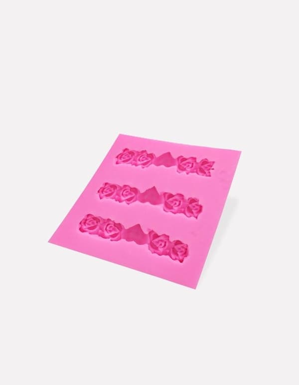 Silikonform Ros Rosor Blomma Pressform Kant Gjutform Rosa
