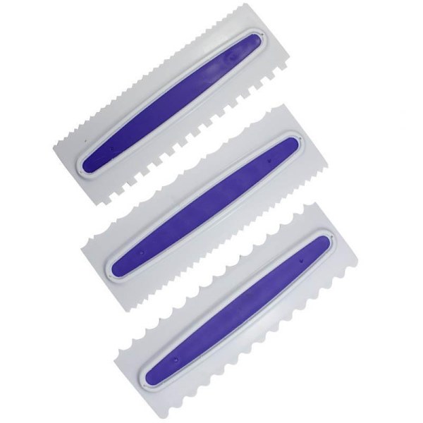 Tårtskrapor 3-pack Smoother Mönsterskrapa multifärg