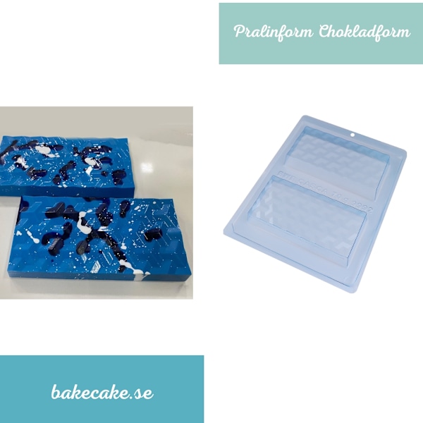 Pralinform Dubai Kunafa - Block Chokladform - BWB 9992 - 3 Part Mold Transparent