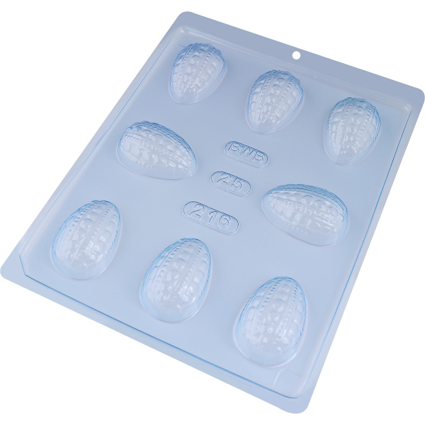 Pralinform Mönstrat Ägg Chokladform - BWB 216 Transparent