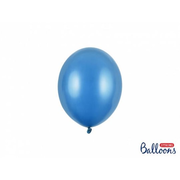 Metalic Blå Ballonger | 10st Starka Ballonger 23cm, Metalic Blue Blå