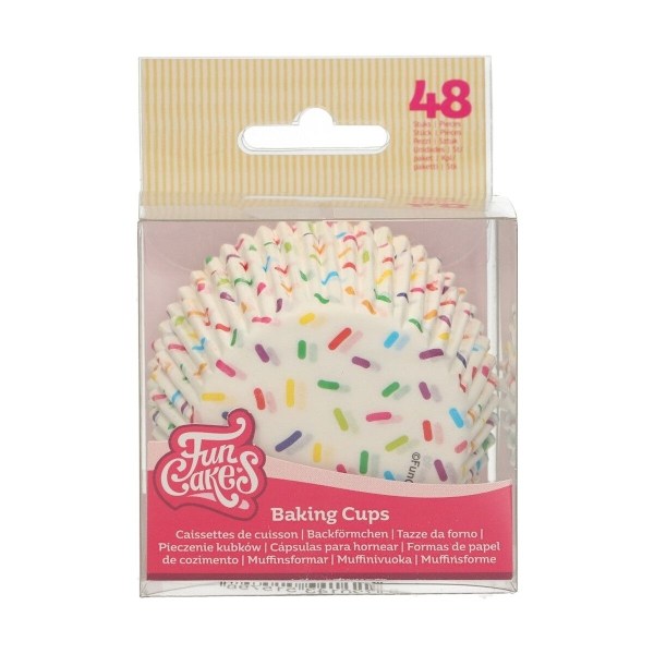 FunCakes Bakformar Muffinsformar Sprinkles 48st Rosa