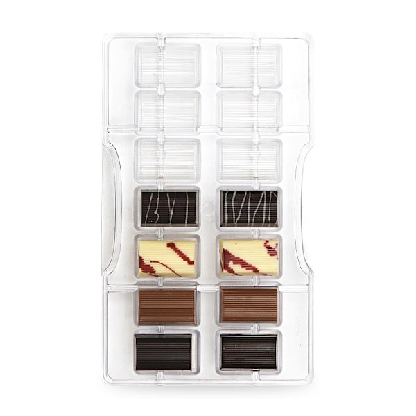 Chokladform Rektangulär Pralinform Polykarbonat - Decora Transparent