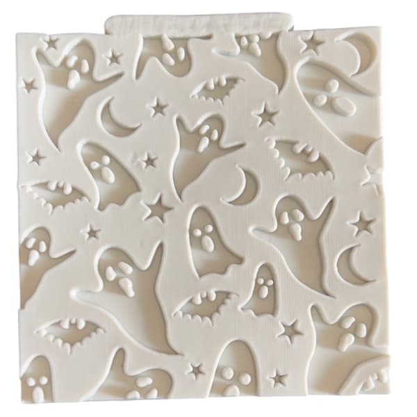 Halloween Silikonform Spöke - Nattfladdermus - Stjärnor - Måne Varm vit
