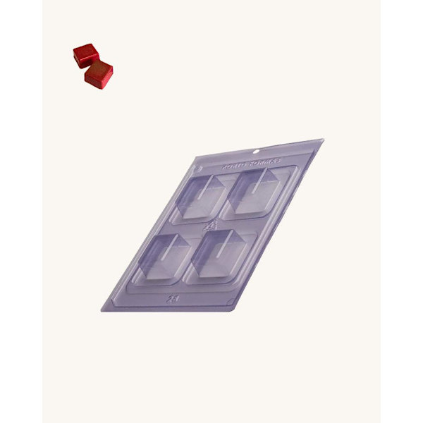 Pralinform Fyrkant Chokladform - Porto Formas 28 - Special 3 Part Mold Transparent