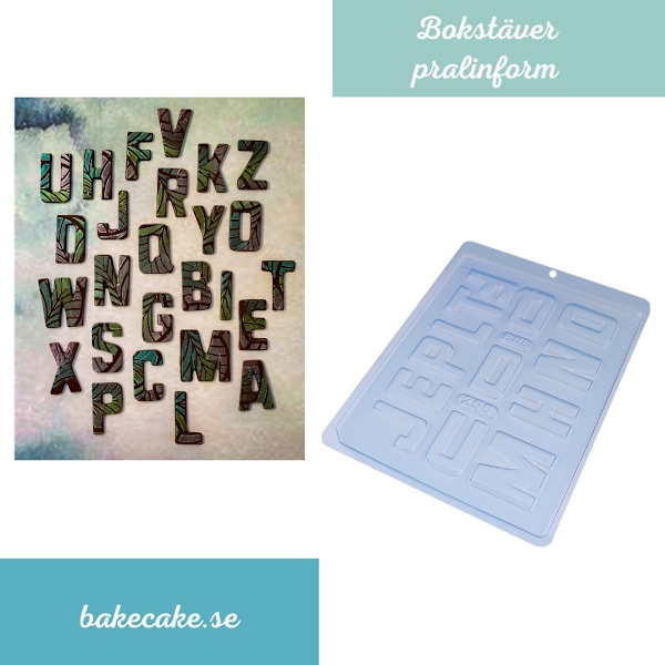 Pralinform Bokstäver Chokladform - BWB 256 Transparent