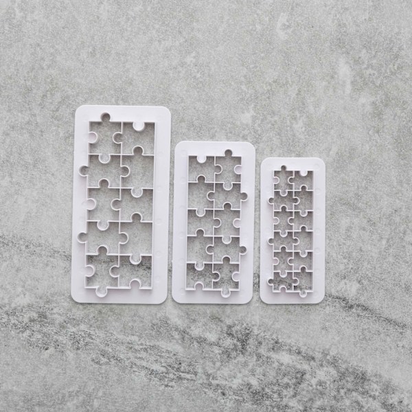 Pussel Utstickare 3-Pack | Puzzle Vit